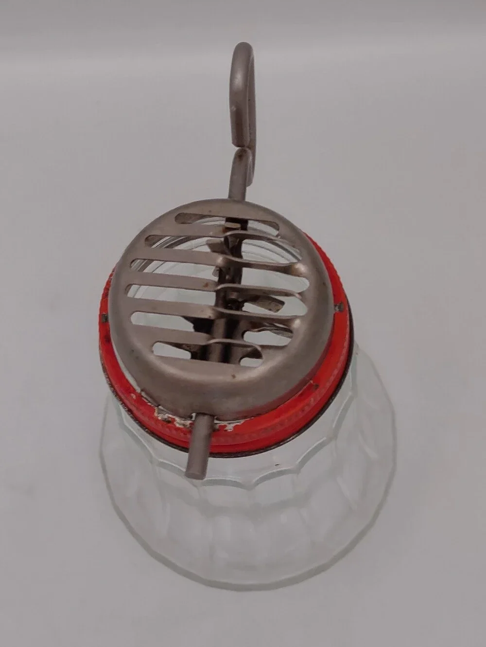 Vintage Federal Tool Corp Chicago Nut Cheese Chopper Grinder Glass Jar Turn Key